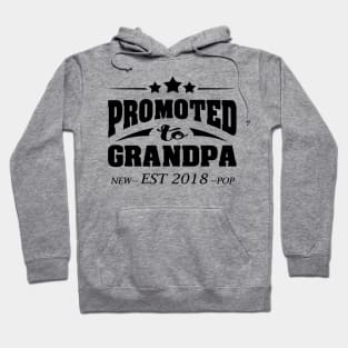 'Promoted to Grandpa' Pleasant Fathers Day Gift Hoodie